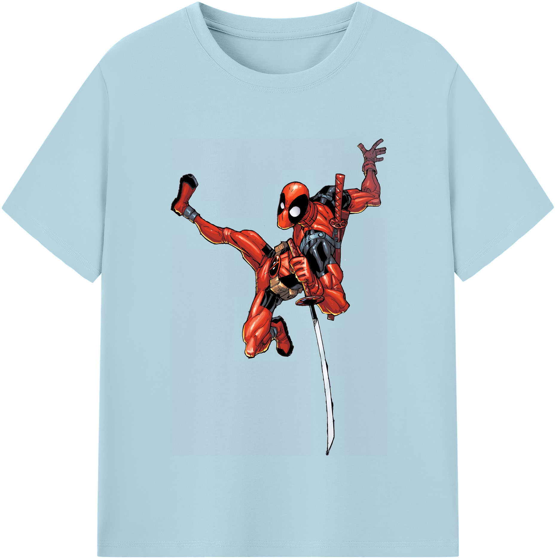 （画像用） Deadpool デッドプール 綿100％半袖Tシャツ（フロントプリント）